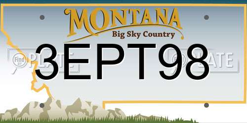 3EPT98 Montana License Plate