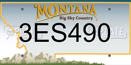 3ES490 Montana License Plate