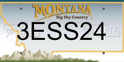 3ESS24 Montana License Plate