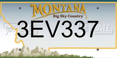 3EV337 Montana License Plate