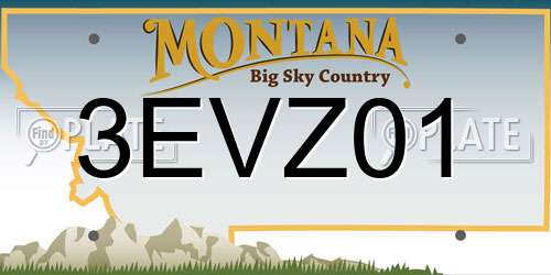 3EVZ01 Montana License Plate