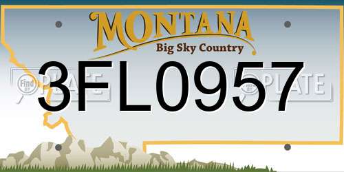 3FL0957 Montana License Plate