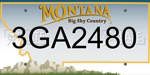 3GA2480 Montana License Plate