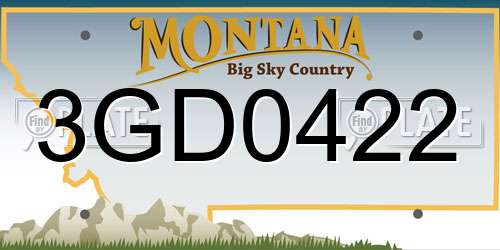 3GD0422 Montana License Plate