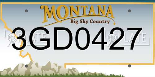 3GD0427 Montana License Plate