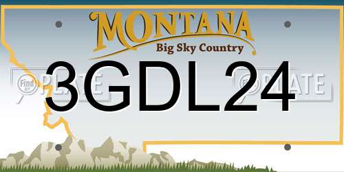 3GDL24 Montana License Plate