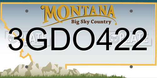 3GDO422 Montana License Plate