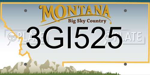 3GI525 Montana License Plate