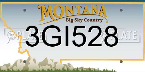 3GI528 Montana License Plate