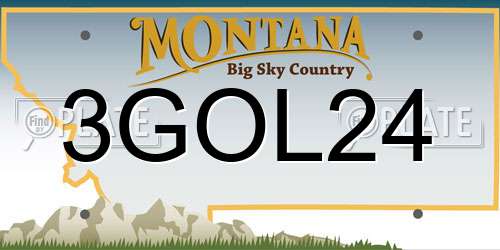3GOL24 Montana License Plate
