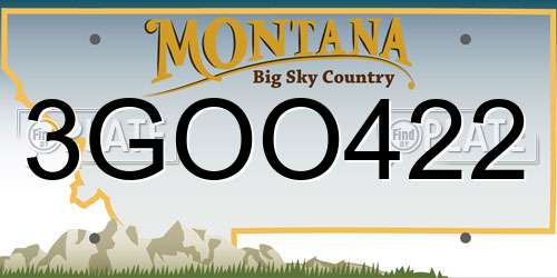 3GOO422 Montana License Plate