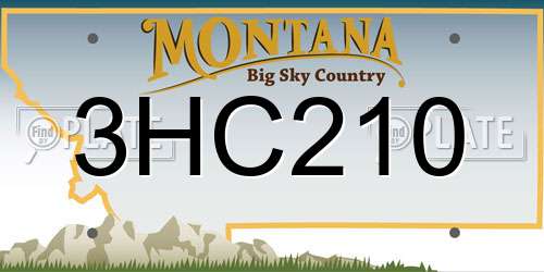 3HC210 Montana License Plate