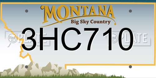 3HC710 Montana License Plate