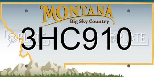 3HC910 Montana License Plate