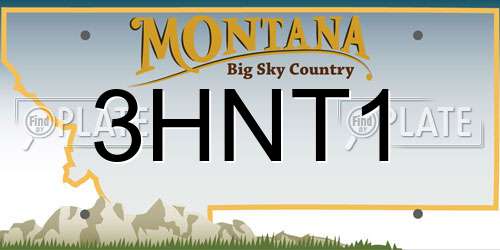 3HNT1 Montana License Plate