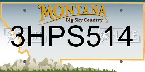 3HPS514 Montana License Plate