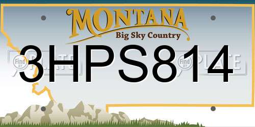 3HPS814 Montana License Plate