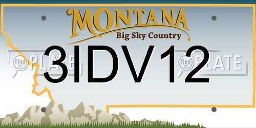 3IDV12 Montana License Plate