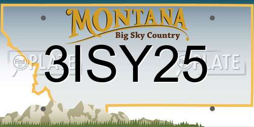 3ISY25 Montana License Plate