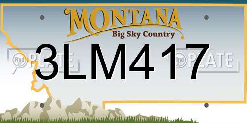 3LM417 Montana License Plate