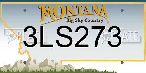 3LS273 Montana License Plate
