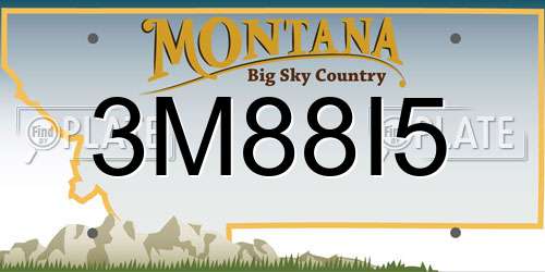 3M88I5 Montana License Plate