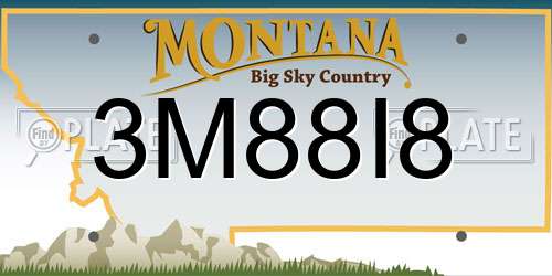3M88I8 Montana License Plate