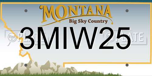 3MIW25 Montana License Plate