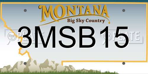 3MSB15 Montana License Plate