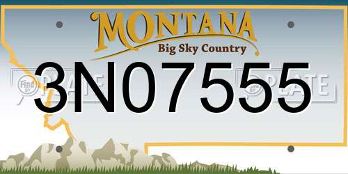 3N07555 Montana License Plate