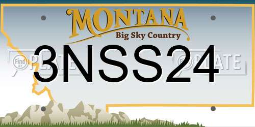 3NSS24 Montana License Plate