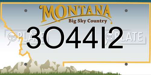 3O44I2 Montana License Plate