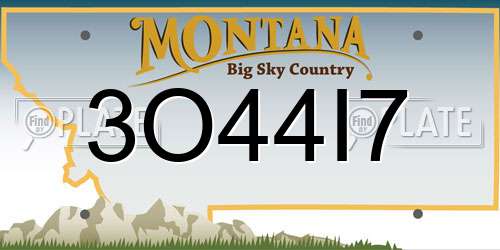 3O44I7 Montana License Plate