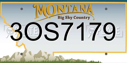 3OS7179 Montana License Plate