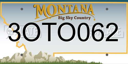 3OTO062 Montana License Plate