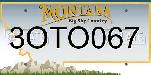 3OTO067 Montana License Plate