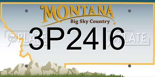 3P24I6 Montana License Plate