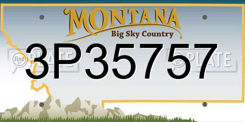 3P35757 Montana License Plate