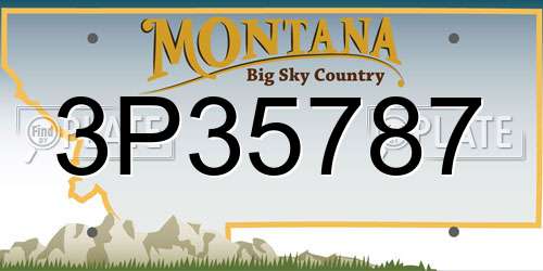 3P35787 Montana License Plate