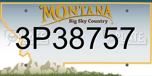 3P38757 Montana License Plate