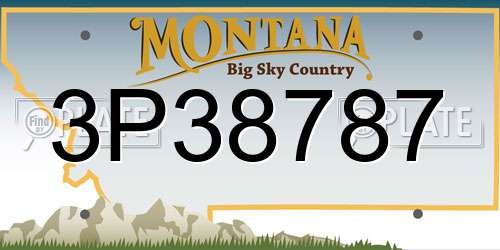 3P38787 Montana License Plate