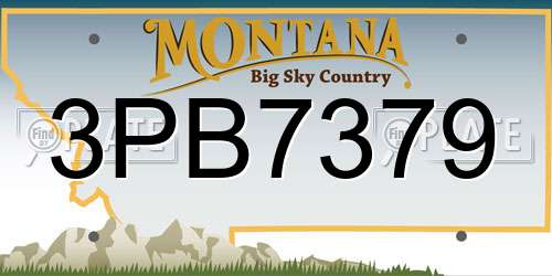 3PB7379 Montana License Plate