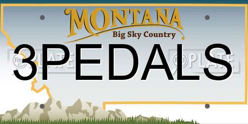 3PEDALS Montana License Plate
