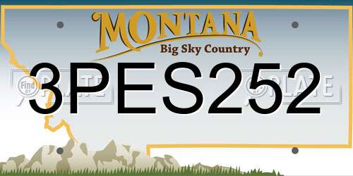 3PES252 Montana License Plate