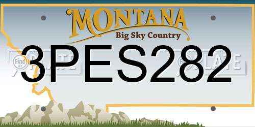 3PES282 Montana License Plate