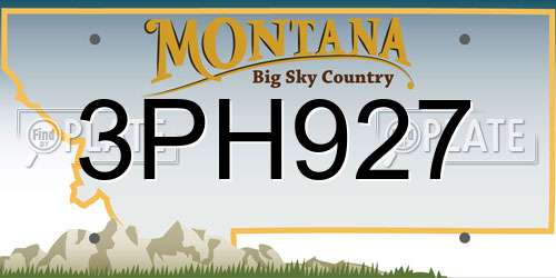3PH927 Montana License Plate