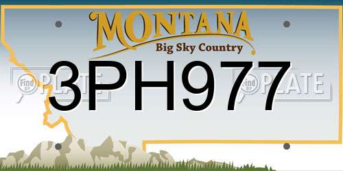 3PH977 Montana License Plate