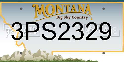 3PS2329 Montana License Plate