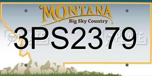 3PS2379 Montana License Plate