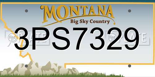 3PS7329 Montana License Plate